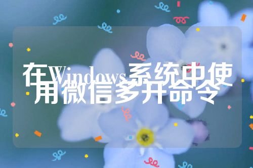 在Windows系统中使用微信多开命令